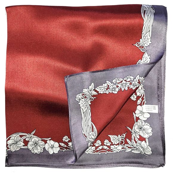 NWT Genuine 100% Mulberry Silk Satin Scarf 21"x21" Small Square Shawl 54801 - Picture 4 of 9